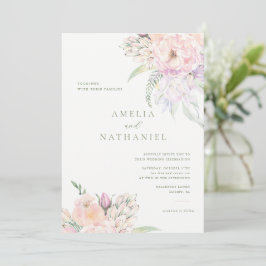 Convite de Casamento Jardim Pastel