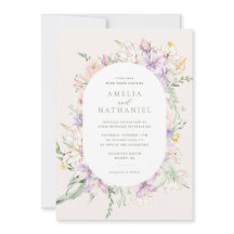 Convite de Casamento Jardim Pastel