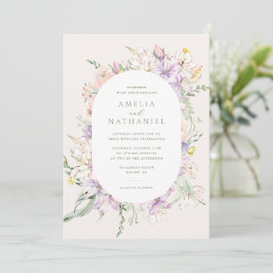 Convite de Casamento Jardim Pastel