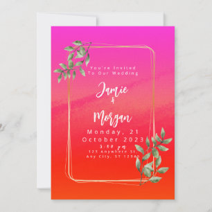 Convite de Casamento Jardim Tropical ao Nascer do