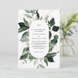 Convite de casamento jardim verde botânico arco mo