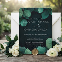Convite de Casamento Jardim Verde Luxuriante