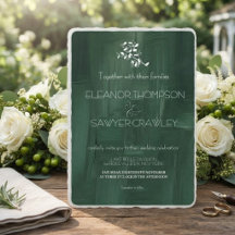 Convite de Casamento Jardim Verde Luxuriante