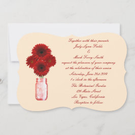 Convite de Casamento Jarro de Pedra com Flores Ver