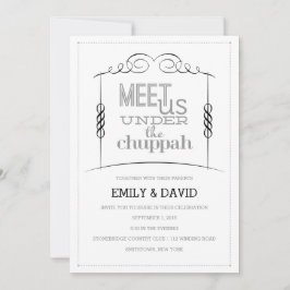 Convite de Casamento Judaico Sob a Chuppah