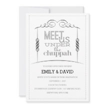 Convite de Casamento Judaico Sob a Chuppah