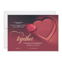 Convite de Casamento Juntos, Para Sempre, Dois Cor