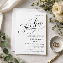 Convite de Casamento Just Love