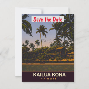 Convite de Casamento Kailua Kona Hawaii Palms