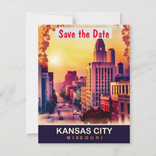 Convite de casamento Kansas City Art Deco Golden