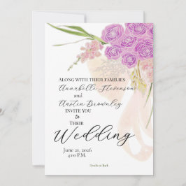 Convite de Casamento La Boca Sheer bow Bouquet Wed