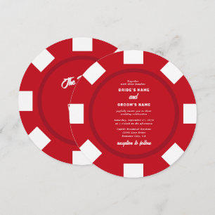Convite de Casamento Las Vegas Poker Chip The Perf