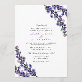 Convite de Casamento Lavanda Elegante