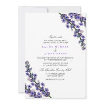 Convite de Casamento Lavanda Elegante