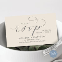 Convite de Casamento Lembrete de RSVP Minimalista
