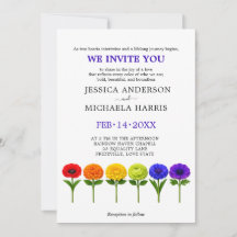 🌈 Convite de Casamento LGBT Flourish Together