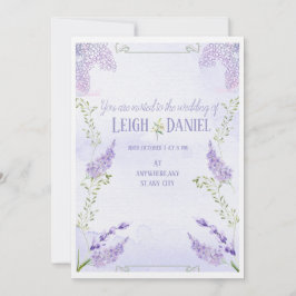 Convite de casamento Lilacs