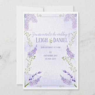Convite de casamento Lilacs