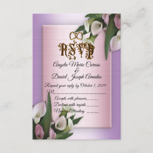 Convite de casamento lírios calla RSVP