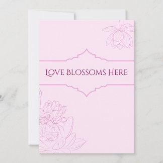 Convite de Casamento Lótus Rosa
