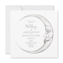 Convite de Casamento Lua Crescente
