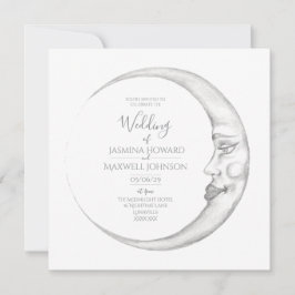 Convite de Casamento Lua Crescente