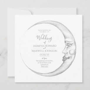 Convite de Casamento Lua Crescente