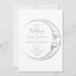 Convite de Casamento Lua Crescente
