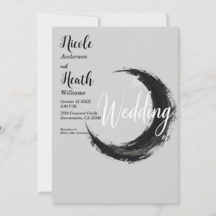 Convite de Casamento Lua Crescente Mínima
