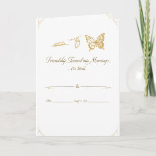 Convite de Casamento Luxuoso Branco e Dourado