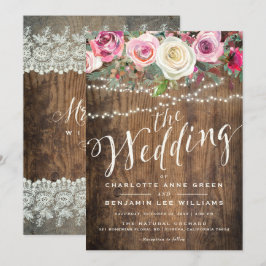 CONVITE DE CASAMENTO| Luzes Florais De Madeira Rús