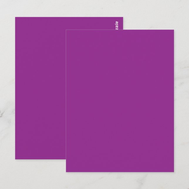Convite de Casamento Magenta Ousado com Estilo Min (Frente/Verso)