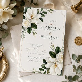Convite de Casamento Magnolia Southern Charm