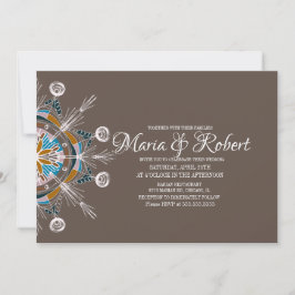 Convite de Casamento Mandala Boêmio Colorido