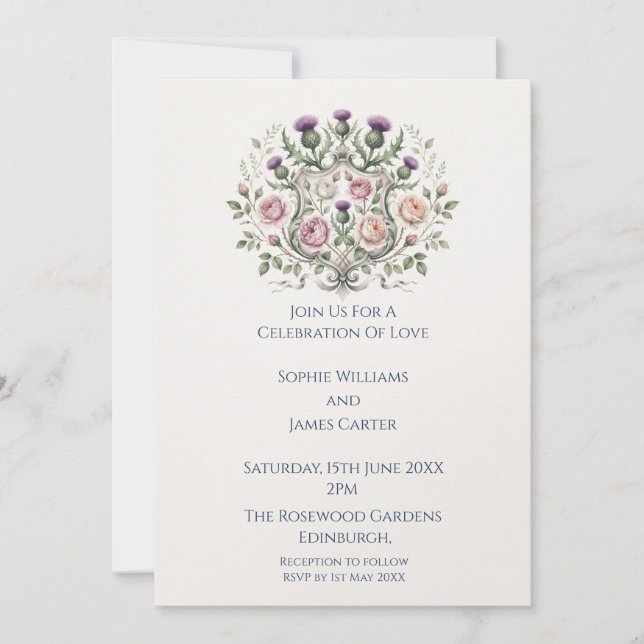 Convite de Casamento Mandala Floral Rosa (Frente)