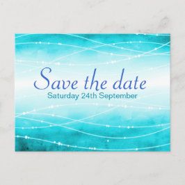 Convite de casamento mar de brilho cartão postal