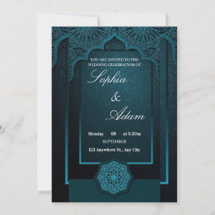 Convite de Casamento Marroquino Elegante