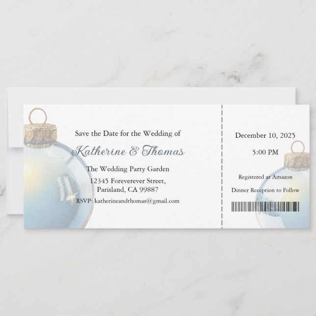 Convite de Casamento, Material de Escritório de Ca (Frente)