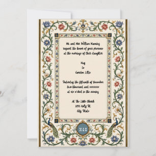 Convite de Casamento Medieval Iluminado