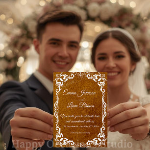 Convite de Casamento Mexicano Rústico Papel Picado