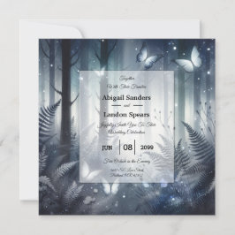 Convite de Casamento Midnight Magic e Moonlit Wing