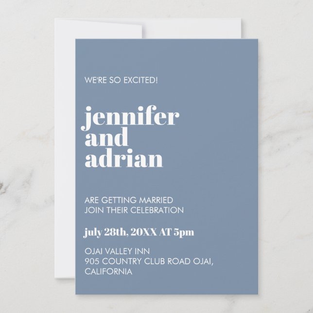 Convite de Casamento Minimalista (Frente)