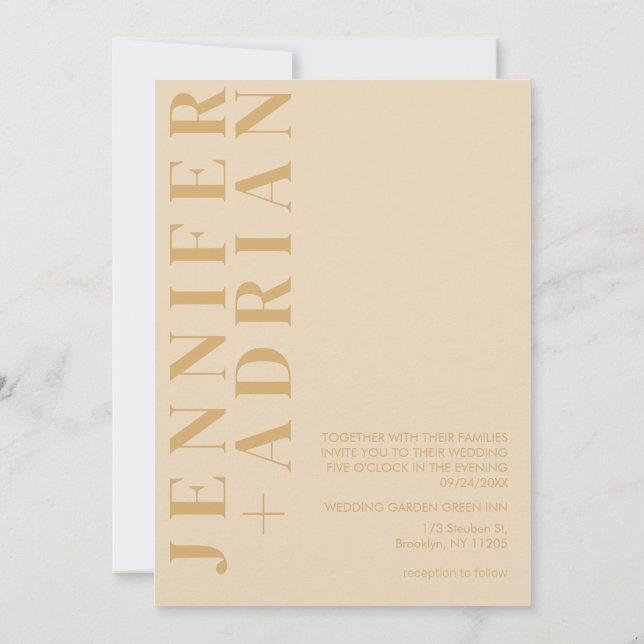 Convite de Casamento Minimalista (Verso)