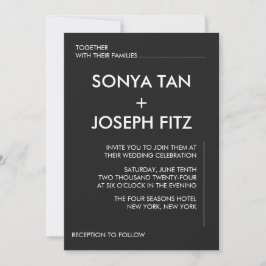 Convite de Casamento Minimalista