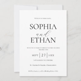 Convite de Casamento Minimalista
