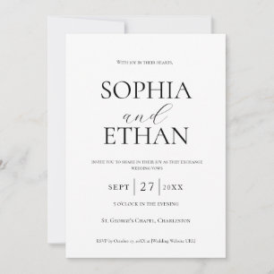 Convite de Casamento Minimalista