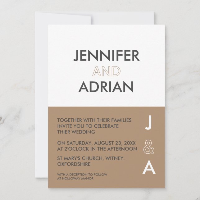 Convite de Casamento Minimalista (Verso)