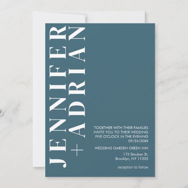 Convite de Casamento Minimalista (Verso)