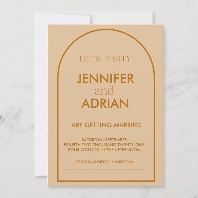 Convite de Casamento Minimalista (Verso)