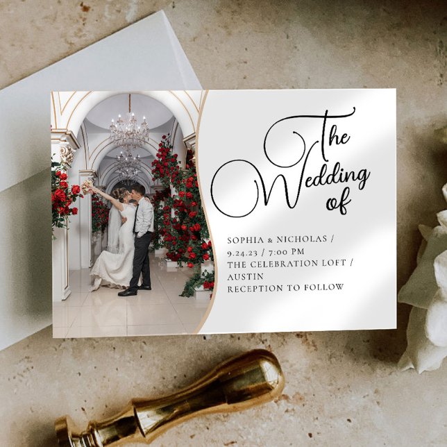 Convite de Casamento Minimalista (Criador carregado)